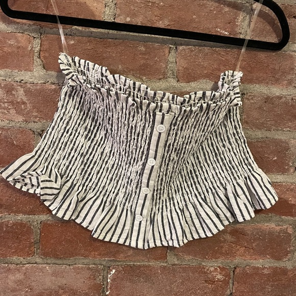 Striped stretchy crop top - Picture 2 of 4